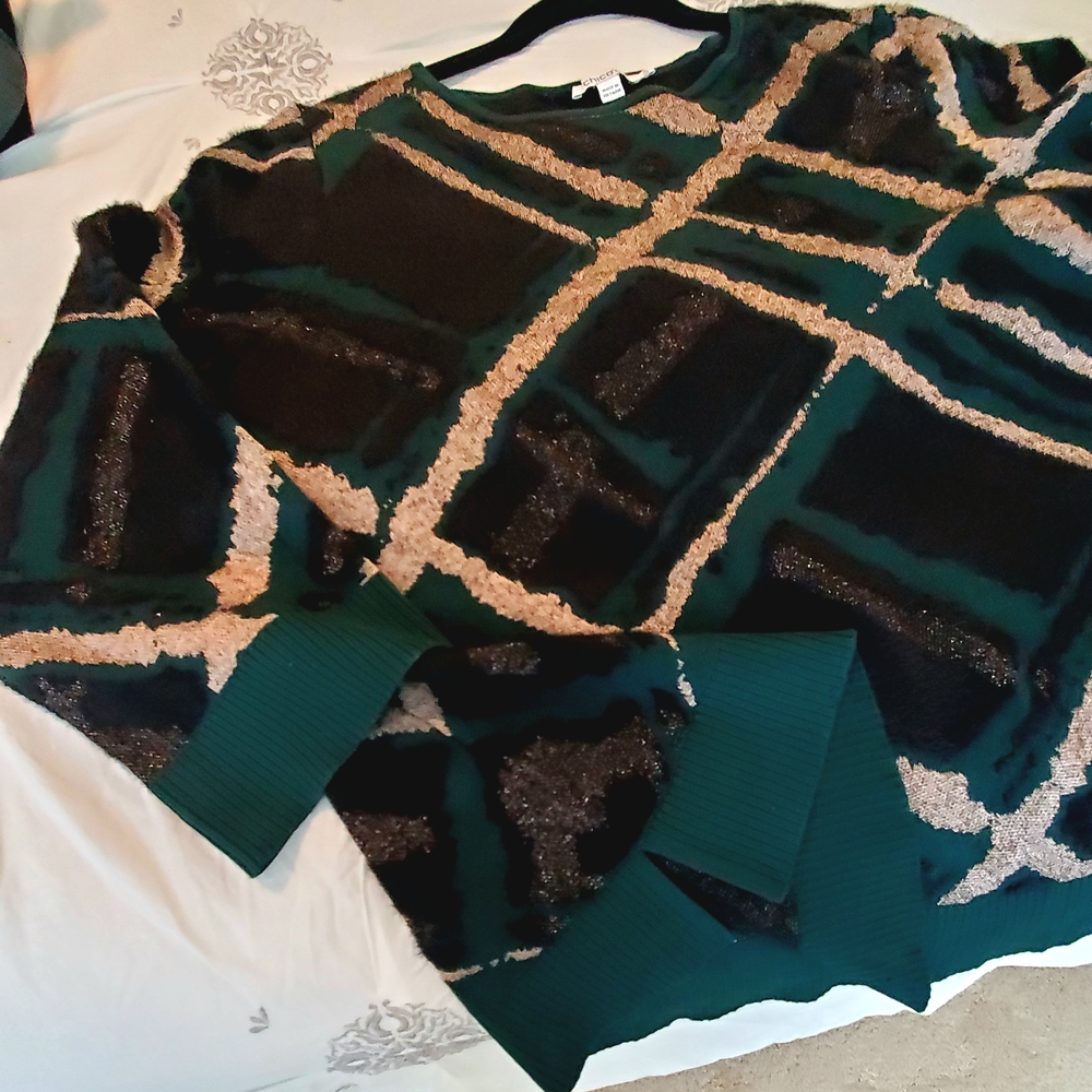 Chico's Geometric Pullover Sweater - image 4